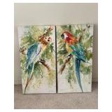 Two Parrot Artwork Panels