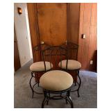 3 Metal Frame Bar Stools
