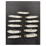 Remington Knives with White Handles