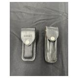 Buck Knife Sheaths in Black Leather