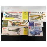 Aircraft and Car Model Kits- Open Boxes