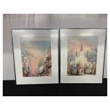Nestor Fruge Framed Watercolor Paintings