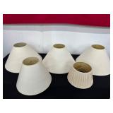 Five Neutral Fabric Lamp Shades