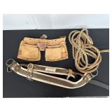 Vintage Lineman's Gear with Belt and Rope