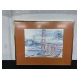 Golden Gate Bridge Watercolor Painting By Legai