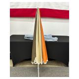 Striped Patio Umbrella with Fringe