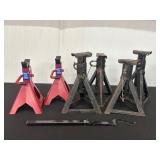 Vehicle Jack Stands and Hook Tool