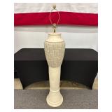Tall Ceramic Floor Lamp with Textured Design