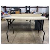 Folding Table with Raised Back Lip