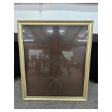 Framed String Art Caduceus