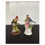 Two Decorative Bird Figurines