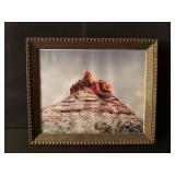 Framed Landscape Photograph of Red Rock Formation