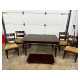 Dining Table With Four Chairs and Leaf