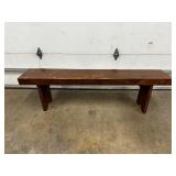 Wooden Bench with Tapered Legs