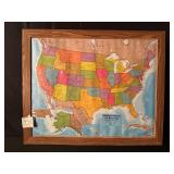 Framed United States Map