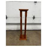 Wooden Pedestal with Turned Legs