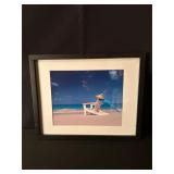 Framed Beach Scene Photograph