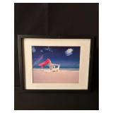Framed Beach Scene Photograph