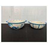 Two Ceramic Bowls with Floral Motif