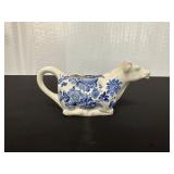 Crown Devon Blue Floral Cow Creamer