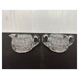 Crystal Creamer and Sugar Bowl Set