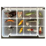 Vintage Fishing Lures with Case