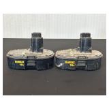 Two DeWalt 18V Batteries, Model DC9098