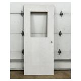 Wooden Door With Cutout Section