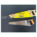 Two Hand Saws Including Stanley Sharptooth