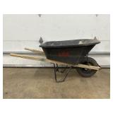 Black Single-Wheel Wheelbarrow