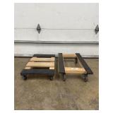 Two Wooden Furniture Dollies on Casters