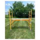 Yellow Metal Scaffolding Unit