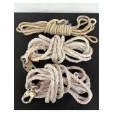 Three Sets of Ropes with Clips