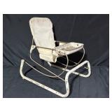 Metal And Canvas Baby Rocking Chair