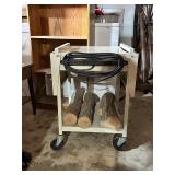 Metal Rolling Cart with Foldable Side Panels