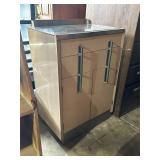 Metal-Top Cabinet with Storage and Drawers