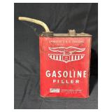 Red Gasoline Filler Can, 2-Gallon Capacity