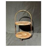 Two-Tier Decorative Metal Stand