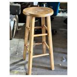 Wooden Bar-Height Stool