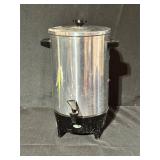 Aluminum Coffee Urn with Lid and Accessories