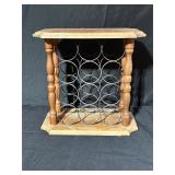 Wood and Metal Wine Rack