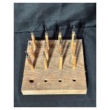 Wooden Handled Carving Tools Set on Stand