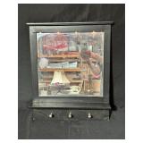 Wall-Mounted Mirror With Hooks