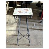 Iron Plant Stand With Mosaic Tile Top