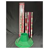 Christmas Wrapping Paper and Tree Stand