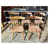 Five Wooden Dining Chairs