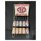 Vintage STP Oil Display Rack With Cans