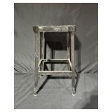 Black Metal Industrial Stool