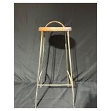 Vintage Metal Stool With Circular Seat