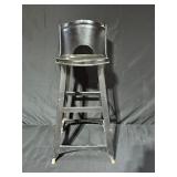 Black Metal Industrial Bar Stool